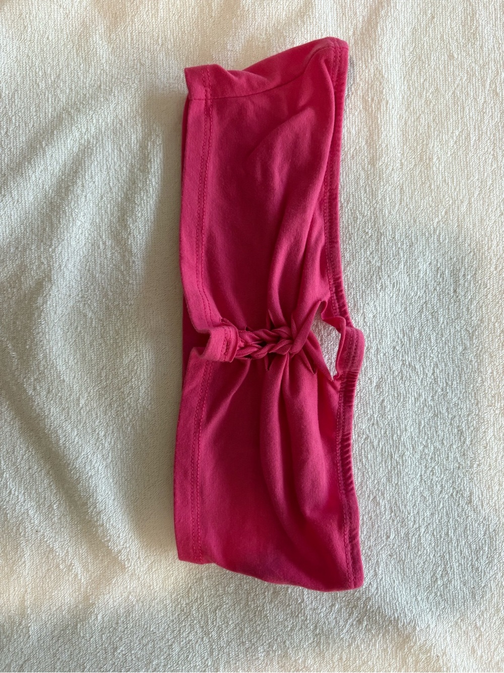 SHEIN Hot Pink Braided Front Crop Top